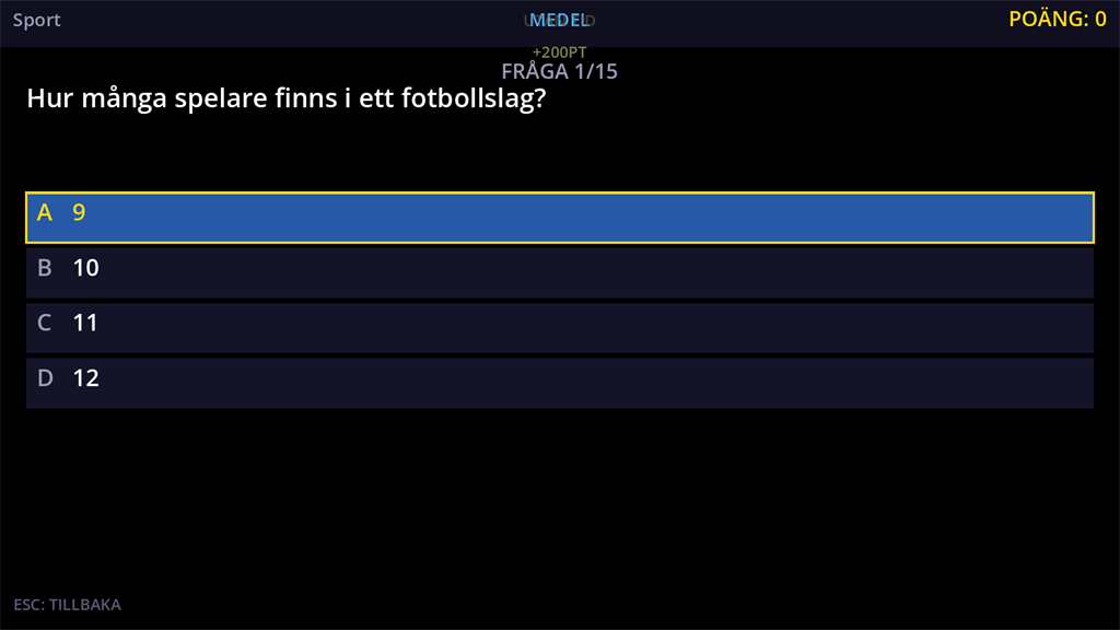 Bengtssons Quiz — Quiz Mode